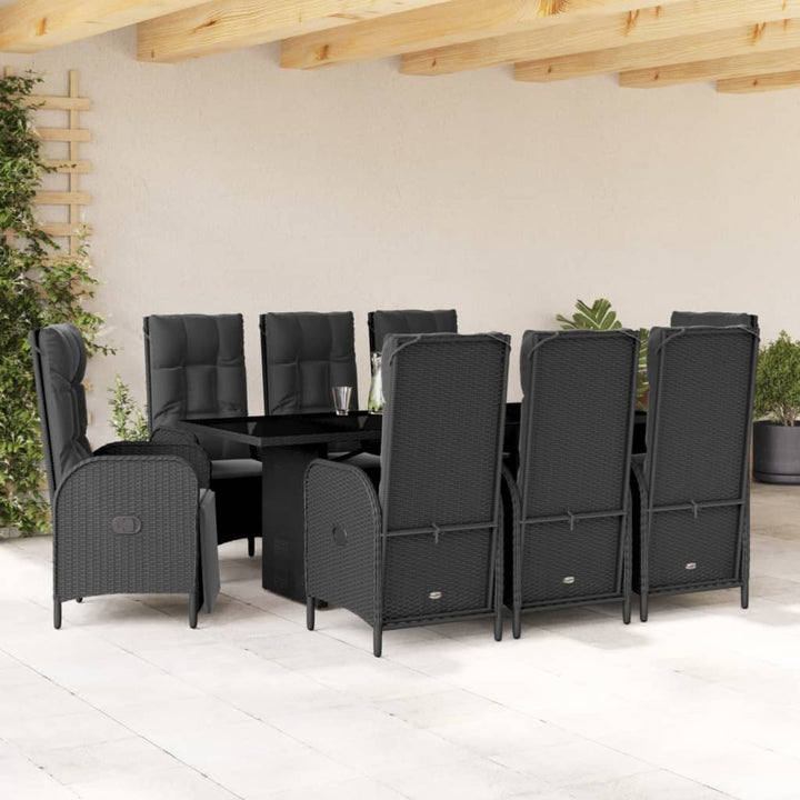 Matgrupp För Trädgården Med Dynor 9 Delar Konstrotting