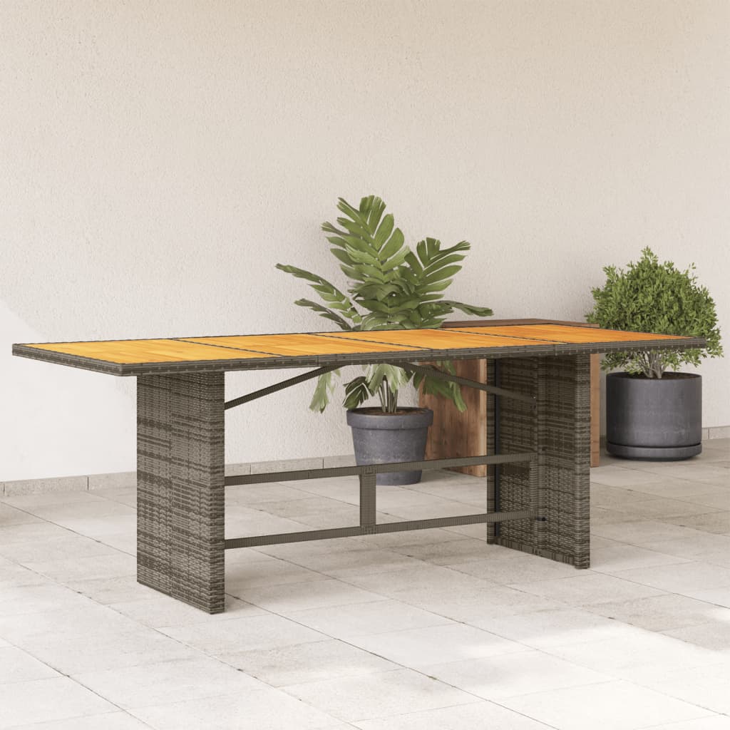 Trädgårdsbord Med Skiva 190X80X75 Cm Konstrotting