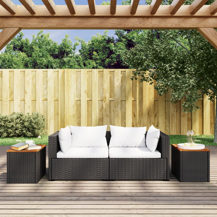 Trädgårdsbord 2 St 55X34X37Cm Konstrotting Massivt Trä