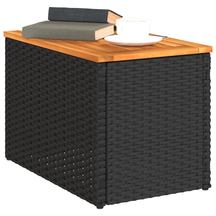 Trädgårdsbord 2 St 55X34X37Cm Konstrotting Massivt Trä