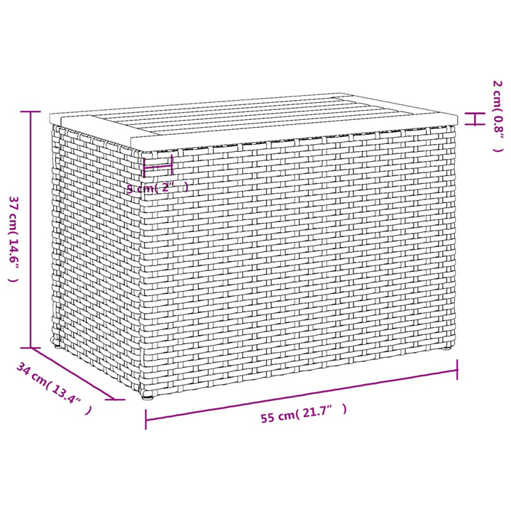 Trädgårdsbord 2 St 55X34X37Cm Konstrotting Massivt Trä