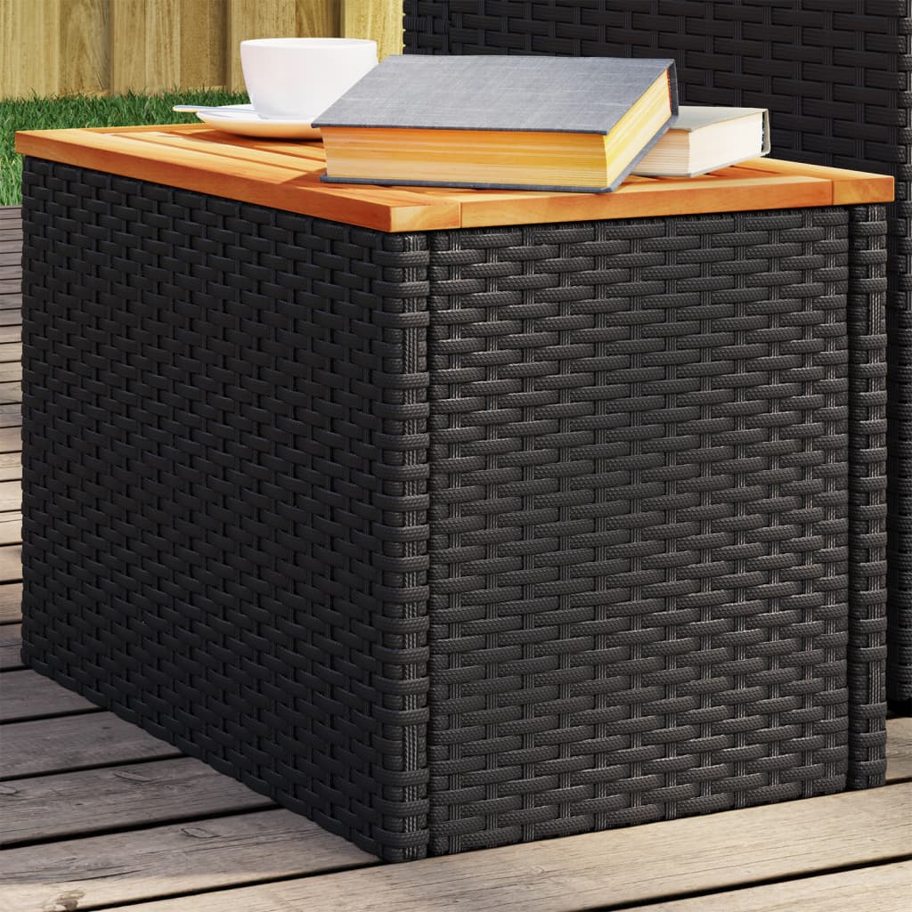 Trädgårdsbord 2 St 55X34X37Cm Konstrotting Massivt Trä