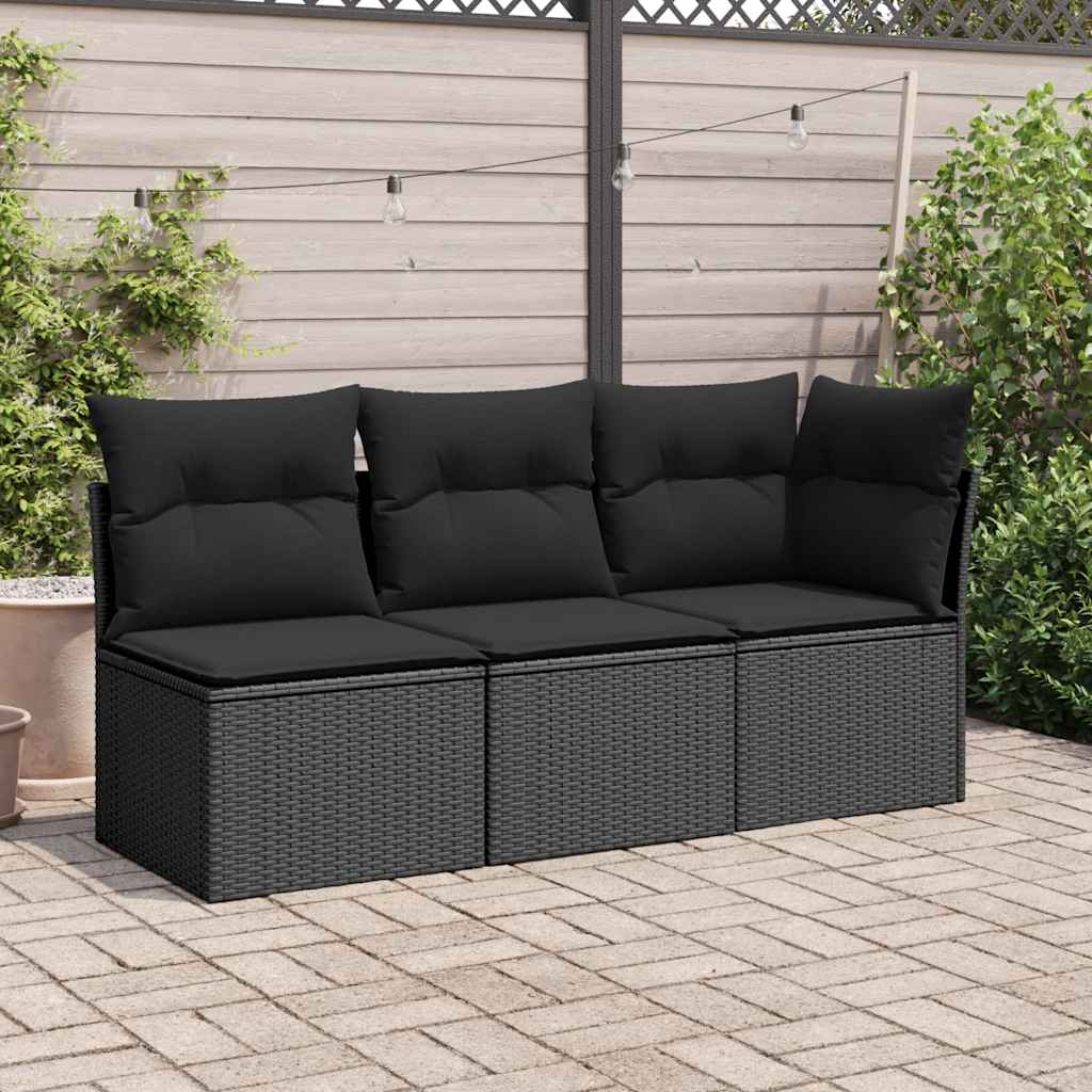 Trädgårdssoffa Hörn Med Kuddar Polyrotting