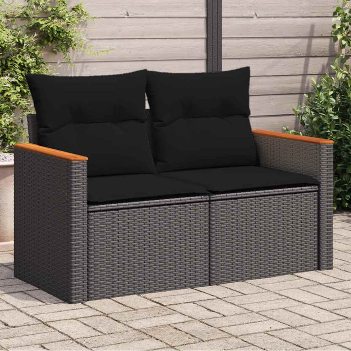 Trädgårdssoffa 2-Sits Med Dynor Konstrotting Beige