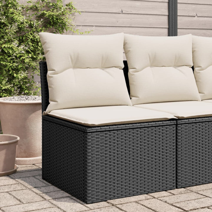 Trädgårdssoffa 4-Sits Med Dynor Konstrotting Beige