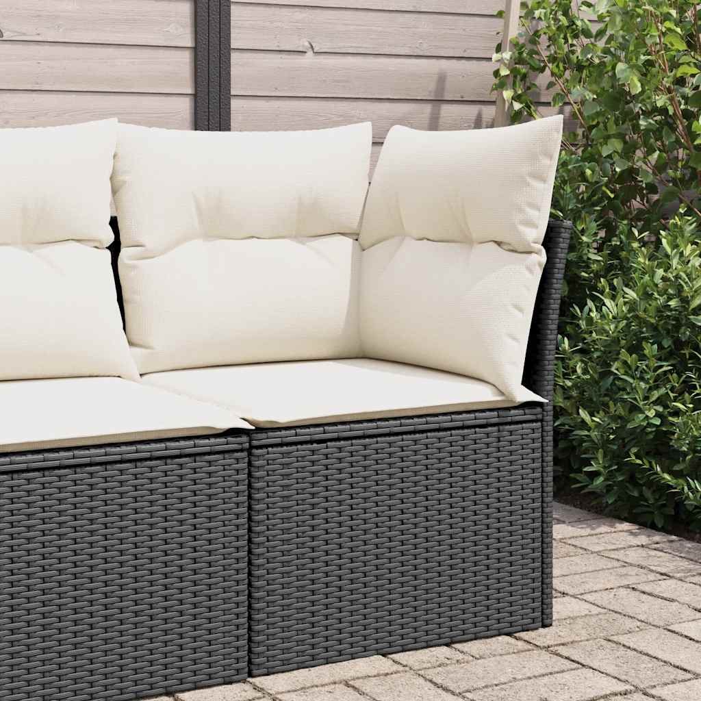 Trädgårdssoffa 4-Sits Med Dynor Konstrotting Beige