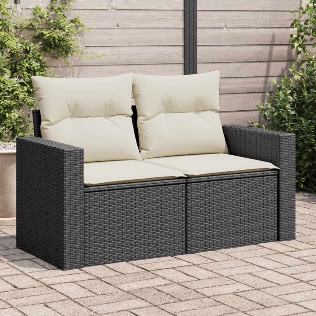 Trädgårdssoffa 2-Sits Med Dynor Konstrotting Beige