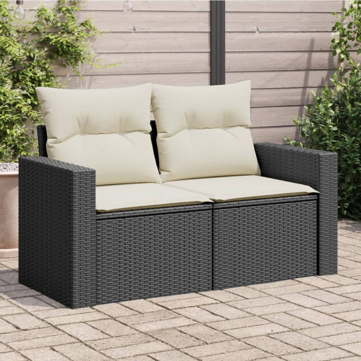Trädgårdssoffa 2-Sits Med Dynor Konstrotting Beige