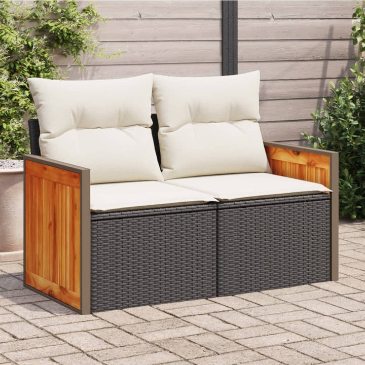 Trädgårdssoffa 2-Sits Med Dynor Konstrotting Beige