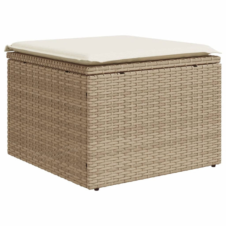 Trädgårdspall Med Dyna Beige 55X55X37 Cm Konstrotting