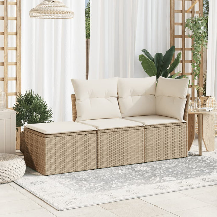 Trädgårdspall Med Dyna Beige 55X55X37 Cm Konstrotting