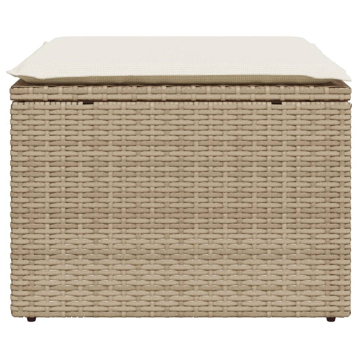 Trädgårdspall Med Dyna Beige 55X55X37 Cm Konstrotting