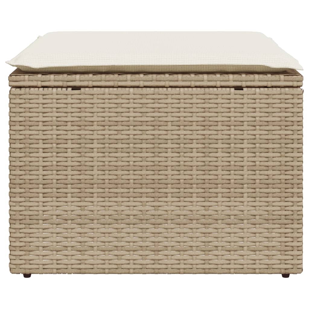Trädgårdspall Med Dyna Beige 55X55X37 Cm Konstrotting