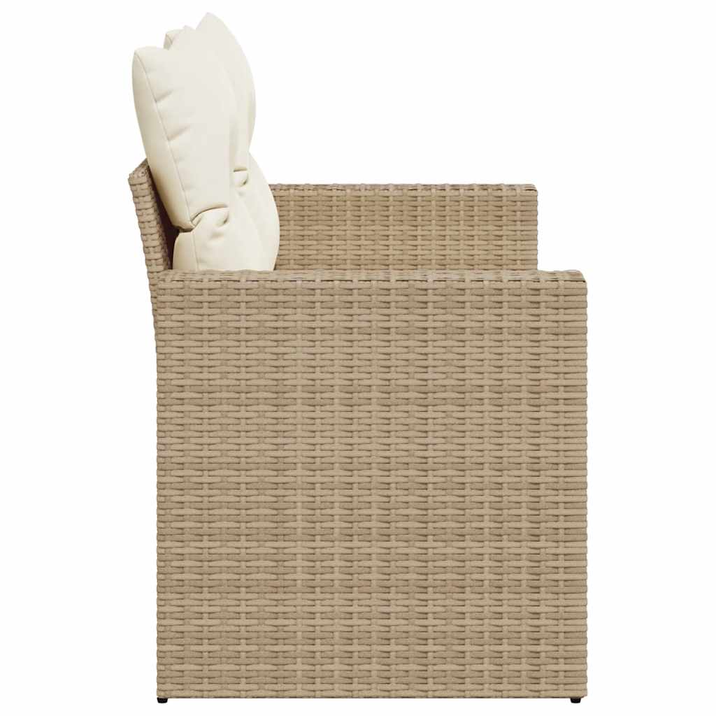 Trädgårdssoffa 2-Sits Med Dynor Konstrotting Beige