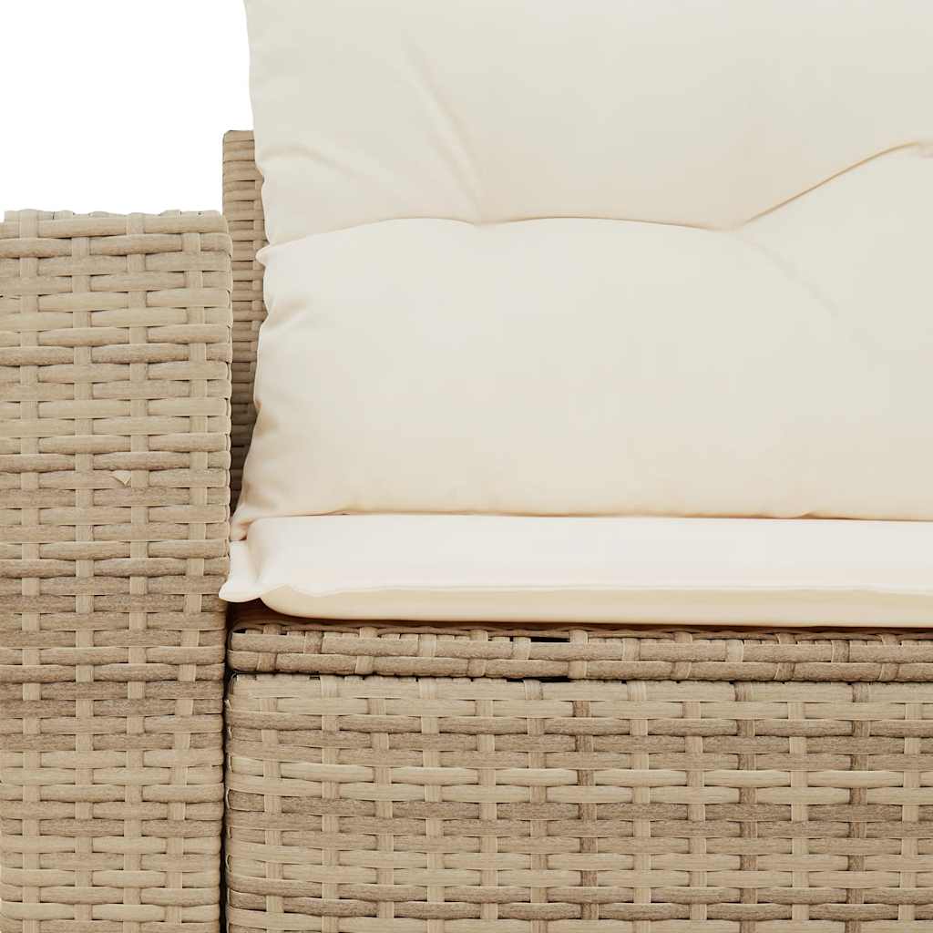Trädgårdssoffa 2-Sits Med Dynor Konstrotting Beige