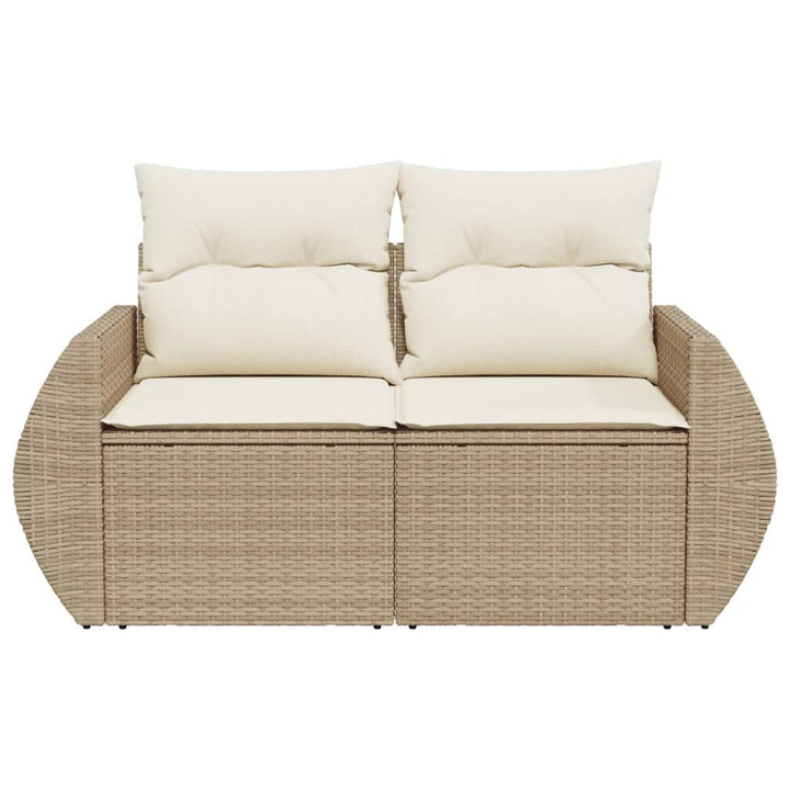 Trädgårdssoffa 2-Sits Med Dynor Konstrotting Beige