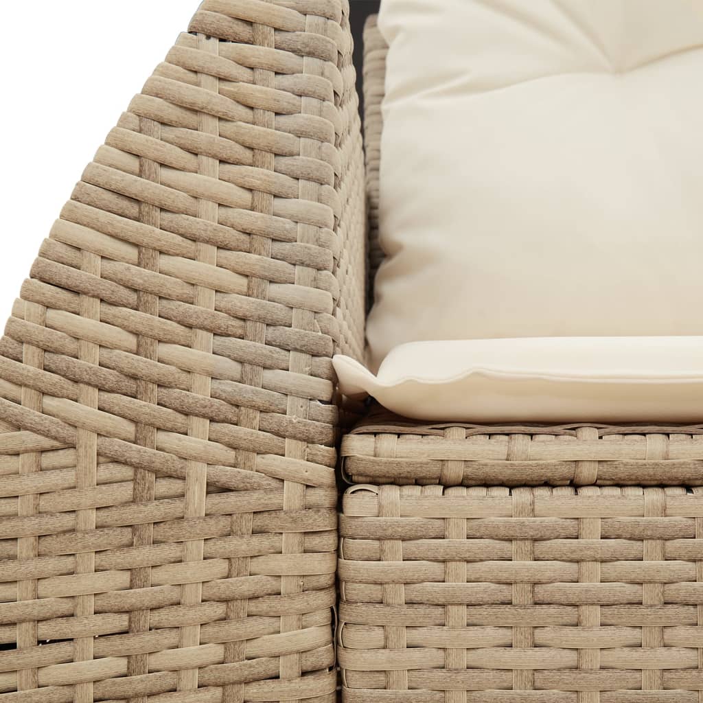 Trädgårdssoffa 2-Sits Med Dynor Konstrotting Beige