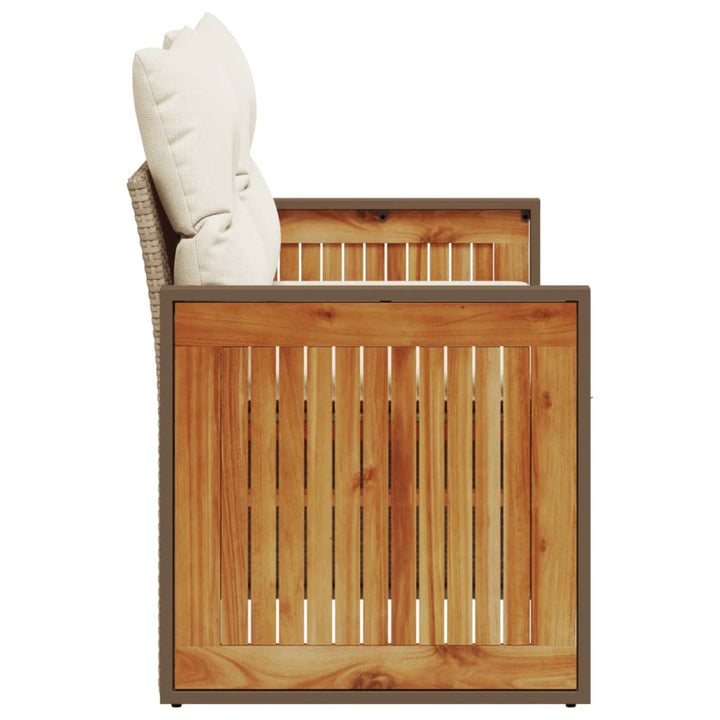 Trädgårdssoffa 2-Sits Med Dynor Konstrotting Beige
