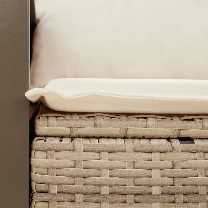 Trädgårdssoffa 2-Sits Med Dynor Konstrotting Beige
