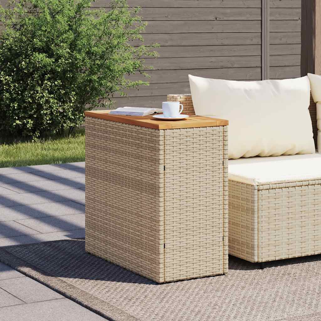 Trädgårdsbord Med Träskiva 58X27,5X55 Cm Konstrotting