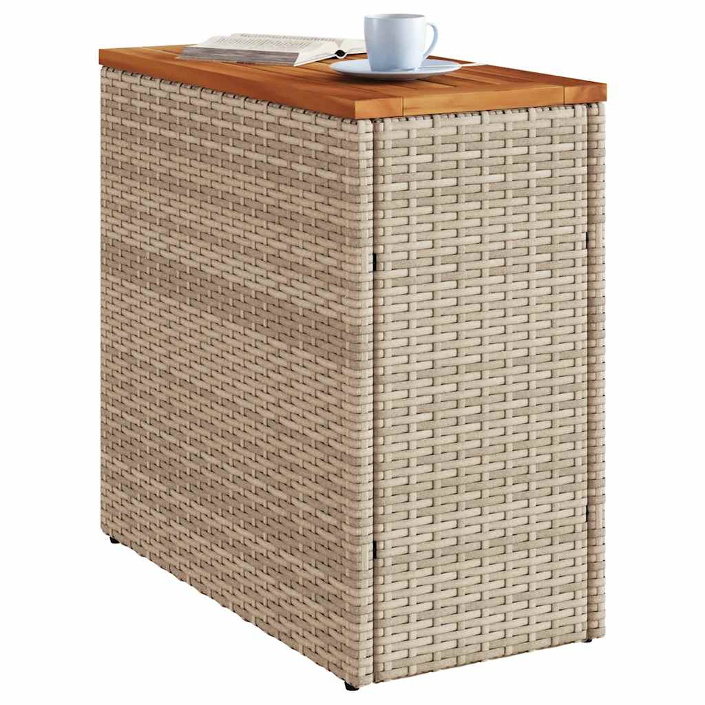 Trädgårdsbord Med Träskiva 58X27,5X55 Cm Konstrotting
