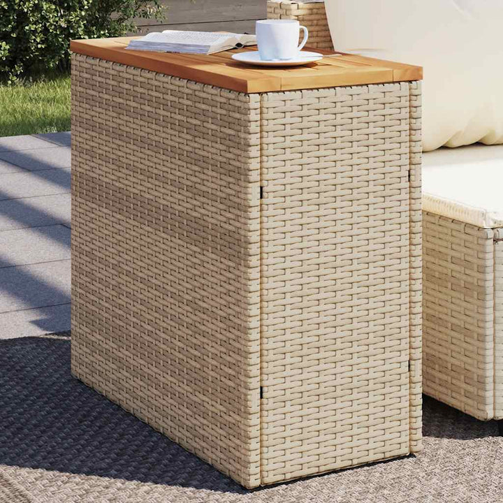Trädgårdsbord Med Träskiva 58X27,5X55 Cm Konstrotting