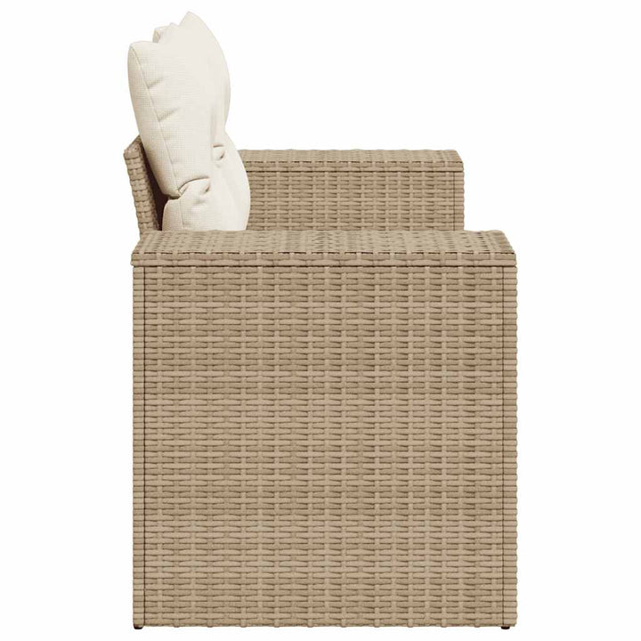Trädgårdssoffa 2-Sits Med Dynor Konstrotting Beige