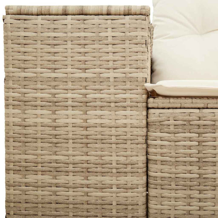 Trädgårdssoffa 2-Sits Med Dynor Konstrotting Beige