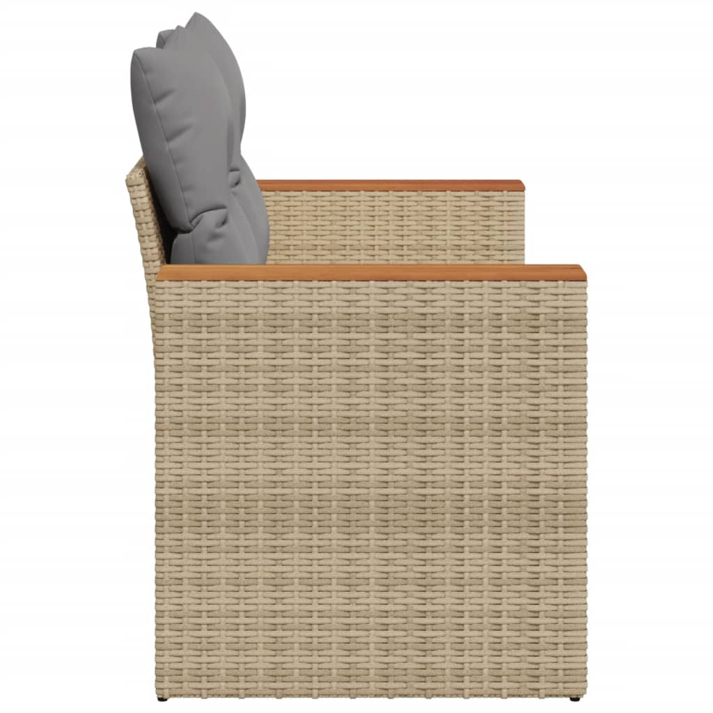 Trädgårdssoffa 2-Sits Med Dynor Konstrotting Beige