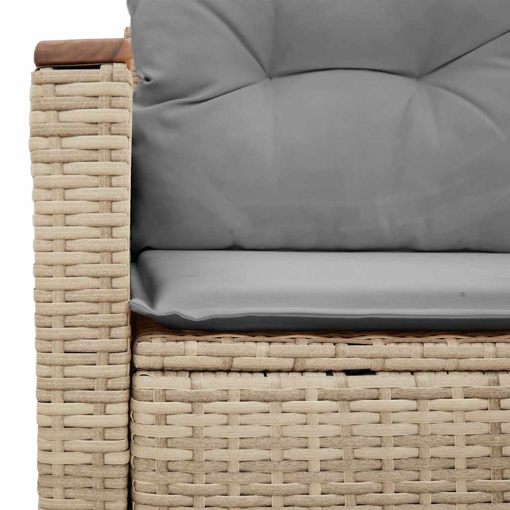 Trädgårdssoffa 2-Sits Med Dynor Konstrotting Beige