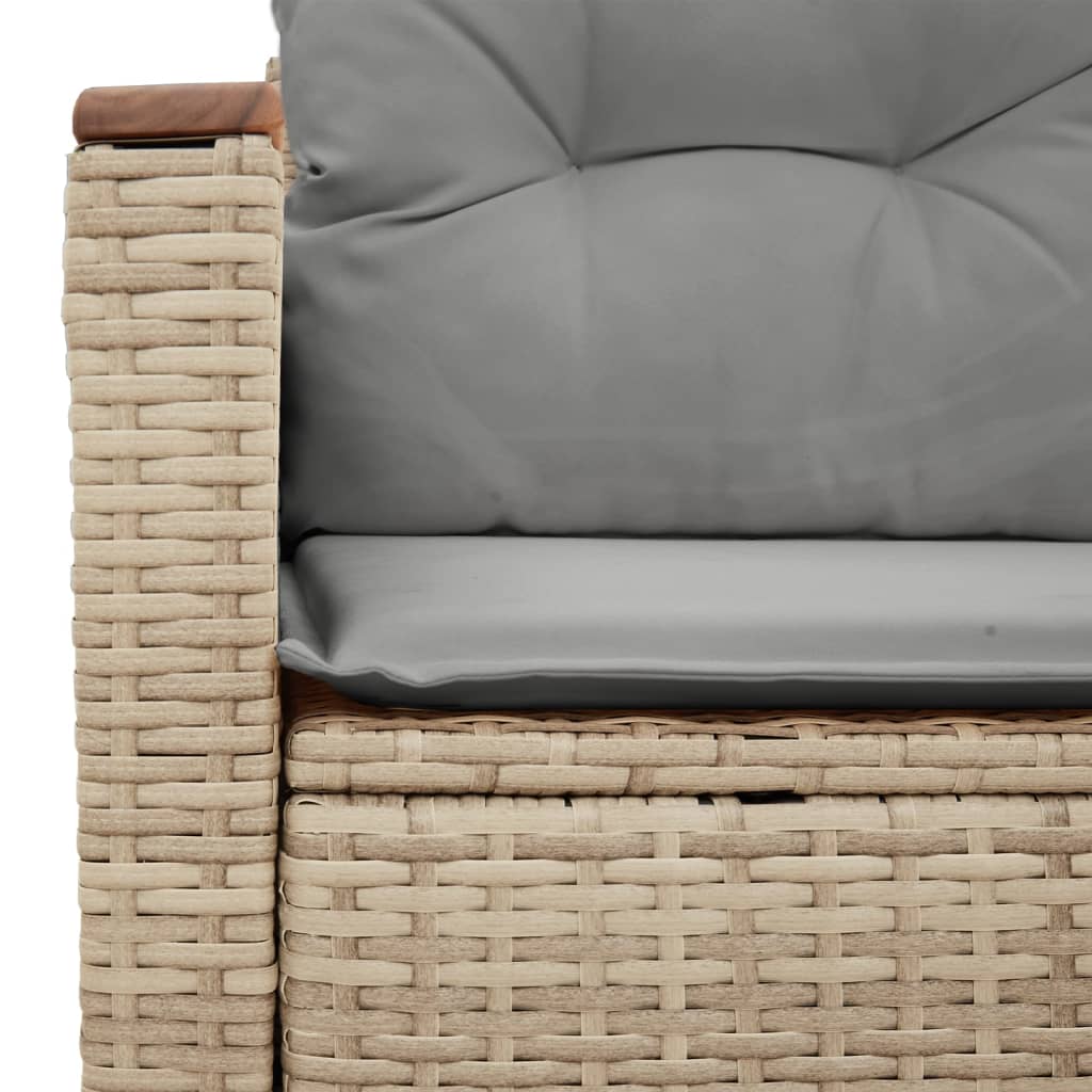 Trädgårdssoffa 2-Sits Med Dynor Konstrotting Beige