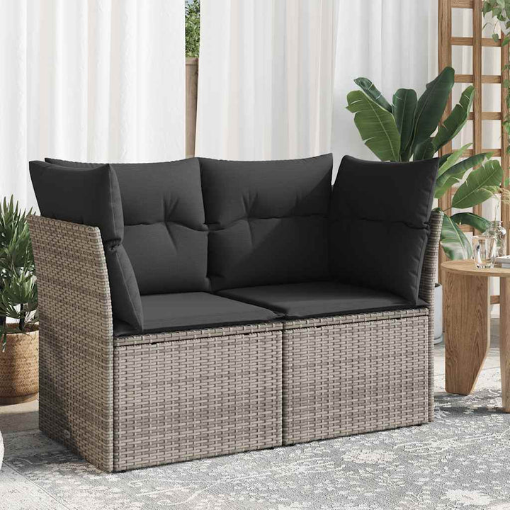 Trädgårdssoffa 4-Sits Med Dynor Konstrotting Beige
