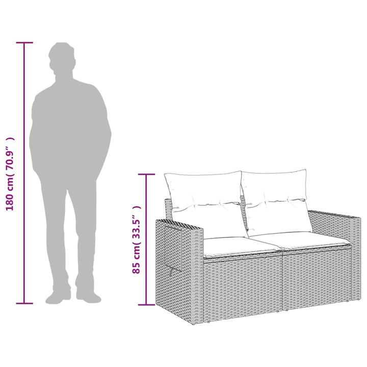 Trädgårdssoffa Med Dynor 2-Sits Konstrotting