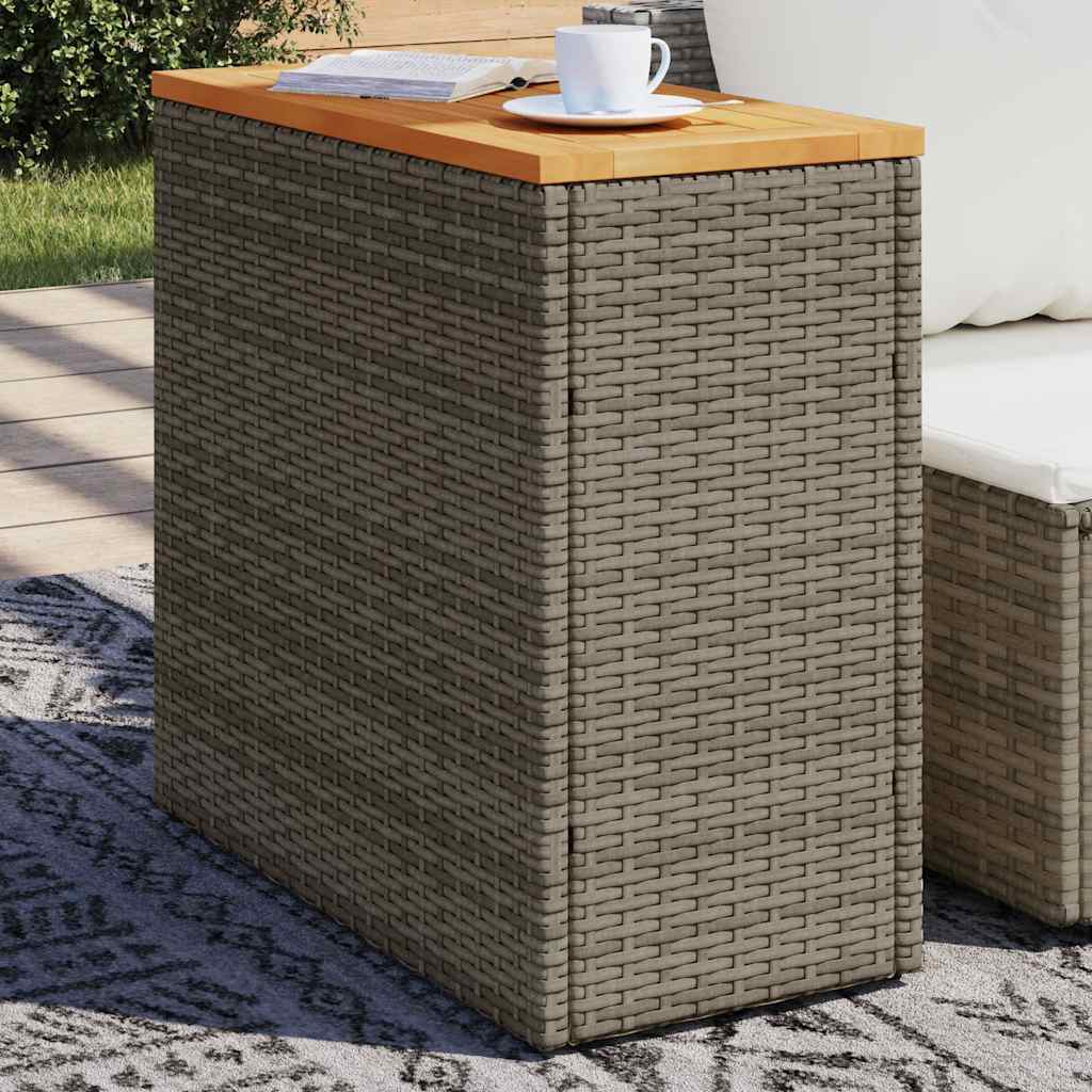 Trädgårdsbord Med Träskiva 58X27,5X55 Cm Konstrotting