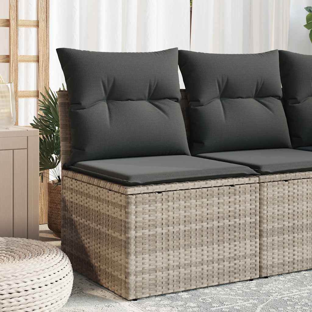 Trädgårdssoffa 4-Sits Med Dynor Konstrotting Beige