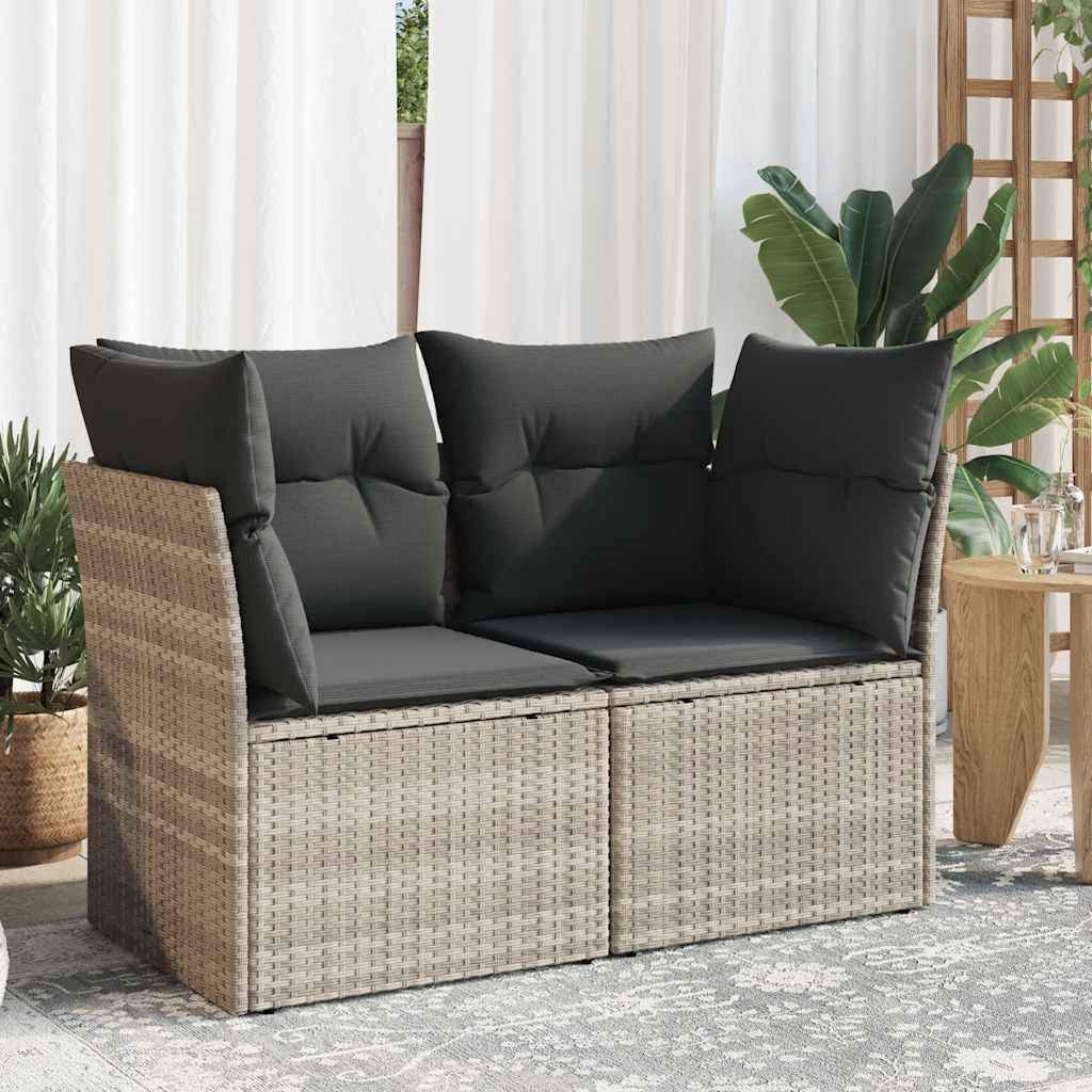Trädgårdssoffa 4-Sits Med Dynor Konstrotting Beige
