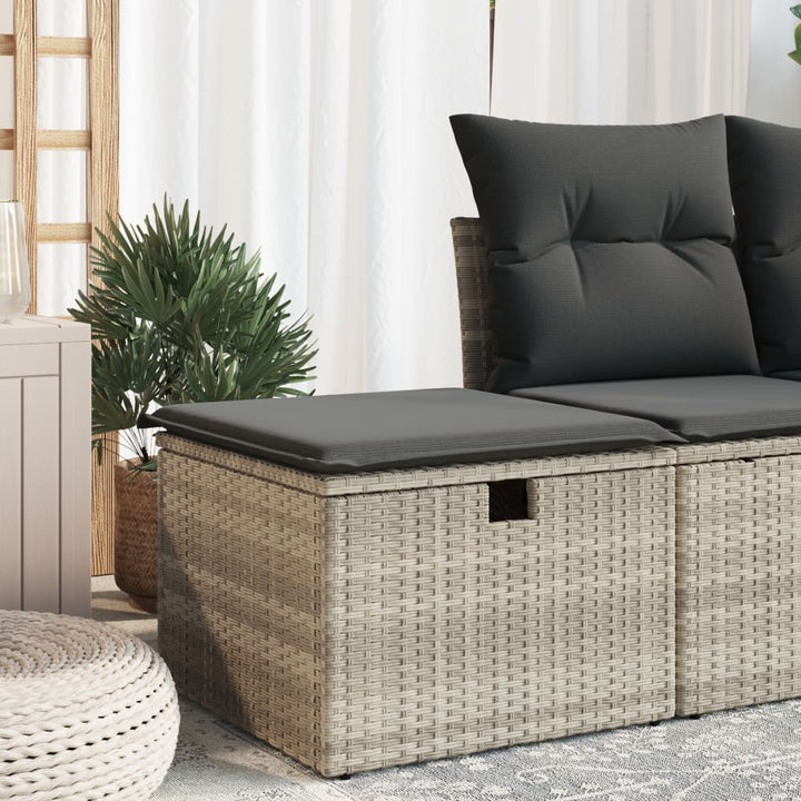 Trädgårdspall Med Dyna Beige 55X55X37 Cm Konstrotting