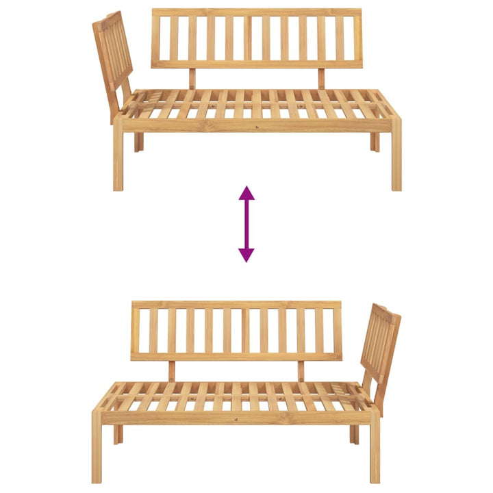Pallsoffa Hörnsektion Massivt Akaciaträ