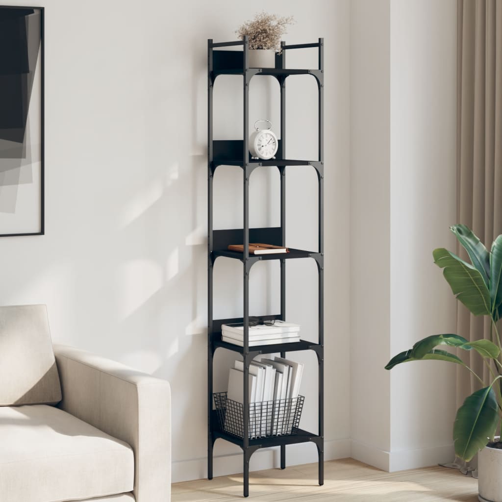 Bokhylla 5 Hyllplan 35X30X Konstruerat Trä