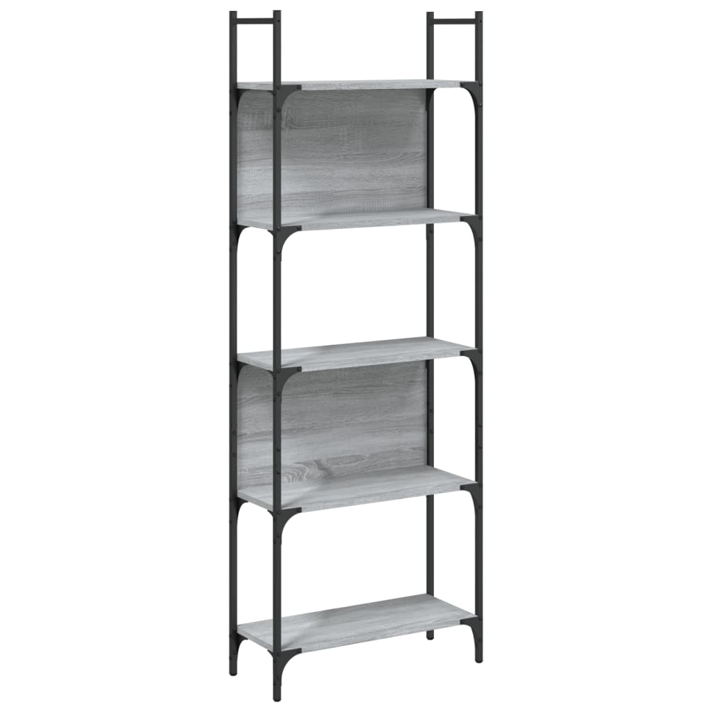 Bokhylla 5 Hyllplan 60,5X24X166,5 Cm Konstruerat Trä
