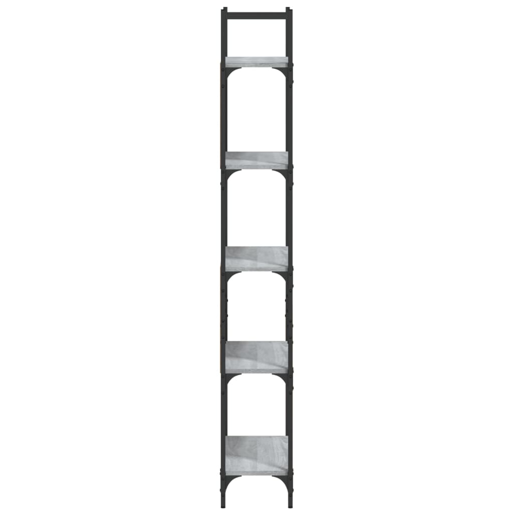 Bokhylla 5 Hyllplan 60,5X24X166,5 Cm Konstruerat Trä