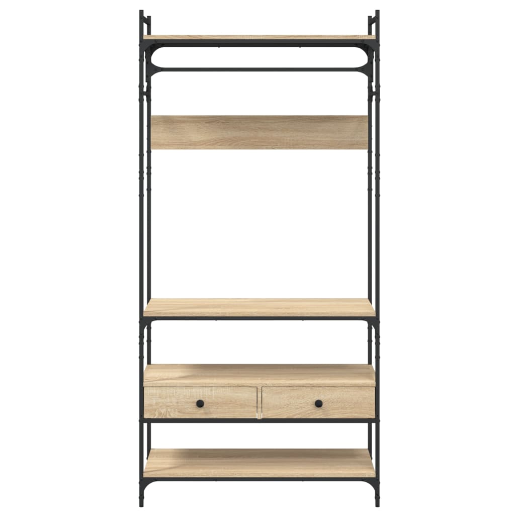 Garderob Med Lådor Sonoma-Ek 89X39X184,5 Cm Konstruerat Trä