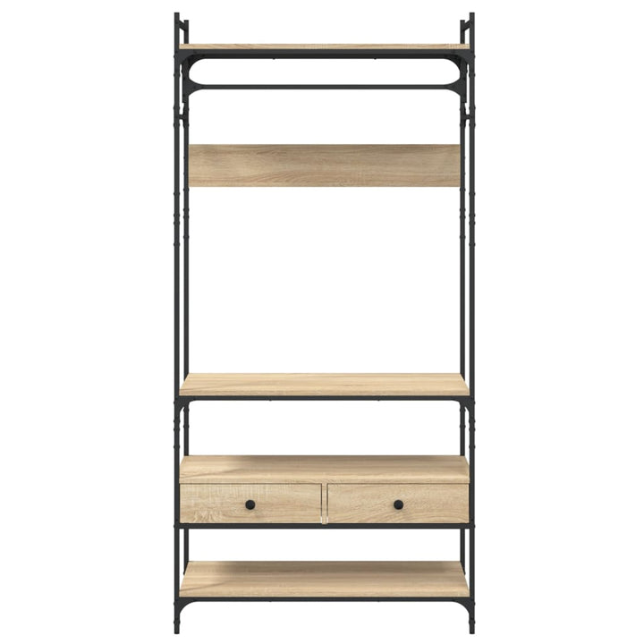 Garderob Med Lådor Sonoma-Ek 89X39X184,5 Cm Konstruerat Trä