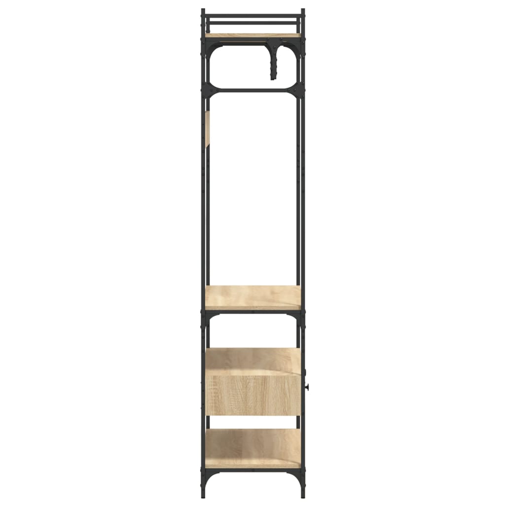 Garderob Med Lådor Sonoma-Ek 89X39X184,5 Cm Konstruerat Trä