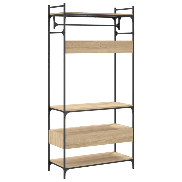 Garderob Med Lådor Sonoma-Ek 89X39X184,5 Cm Konstruerat Trä