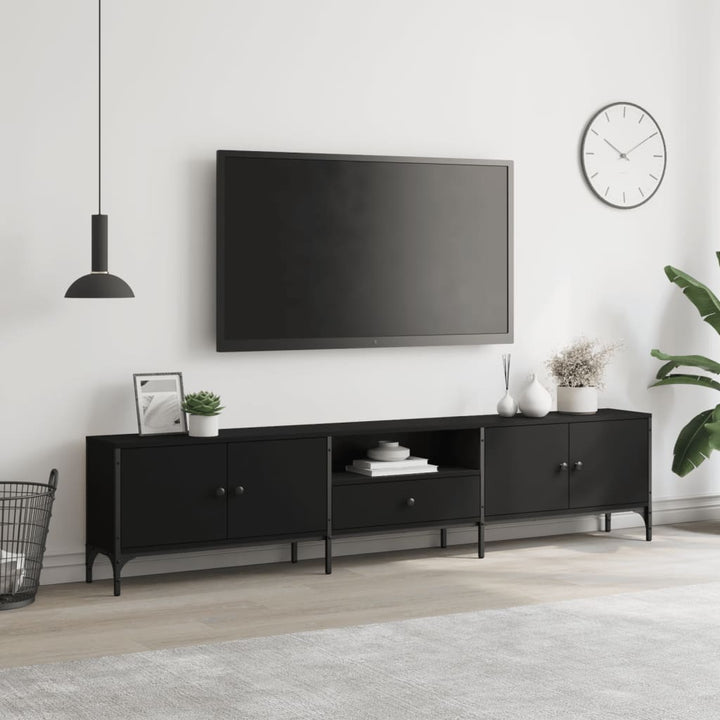 Tv-Bänk Med Låda 200X25X44 Cm Konstruerat Trä