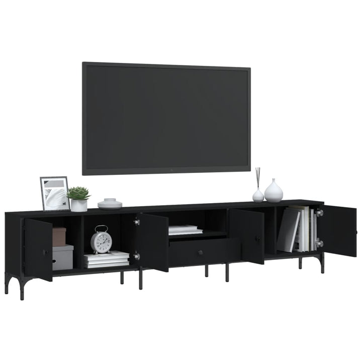 Tv-Bänk Med Låda 200X25X44 Cm Konstruerat Trä