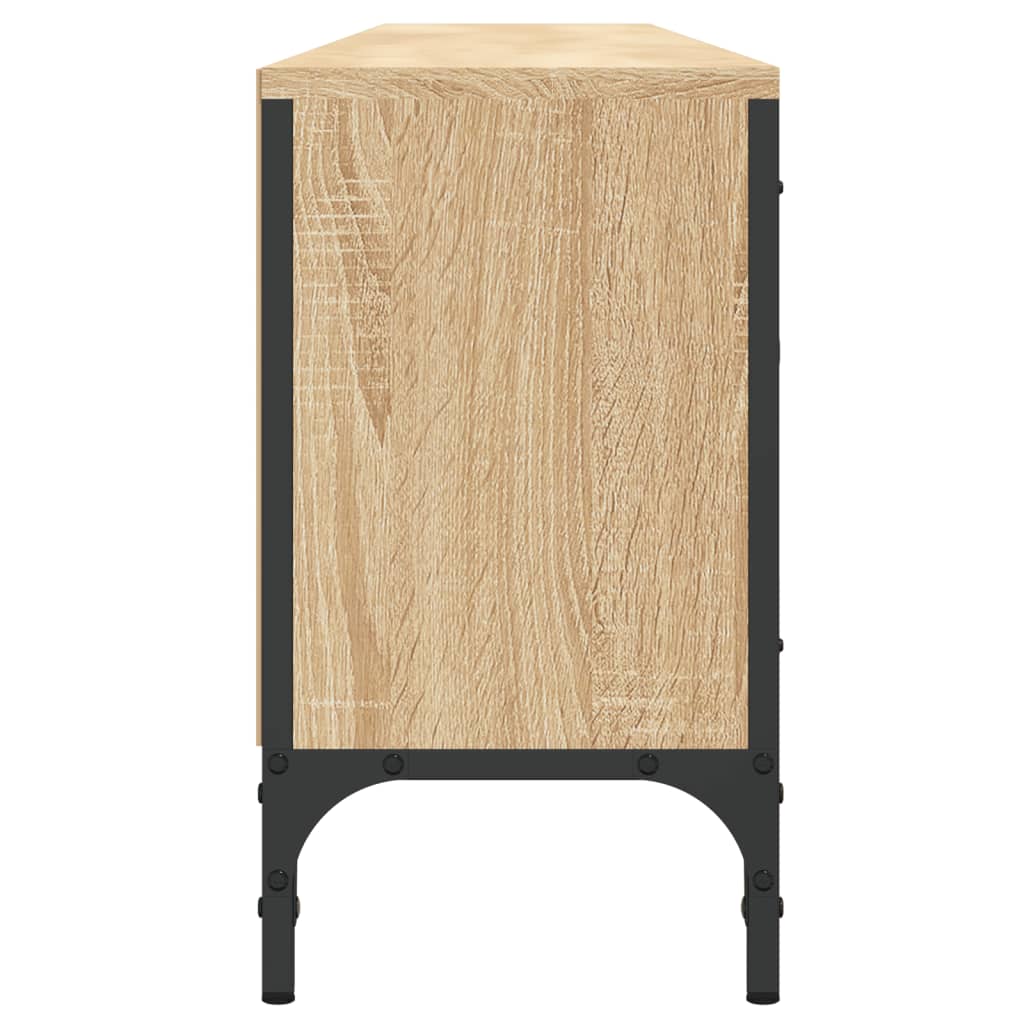 Tv-Bänk Med Låda Sonoma-Ek 200X25X44 Cm Konstruerat Trä