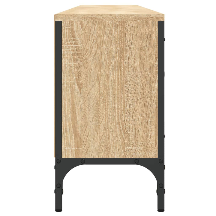 Tv-Bänk Med Låda Sonoma-Ek 200X25X44 Cm Konstruerat Trä