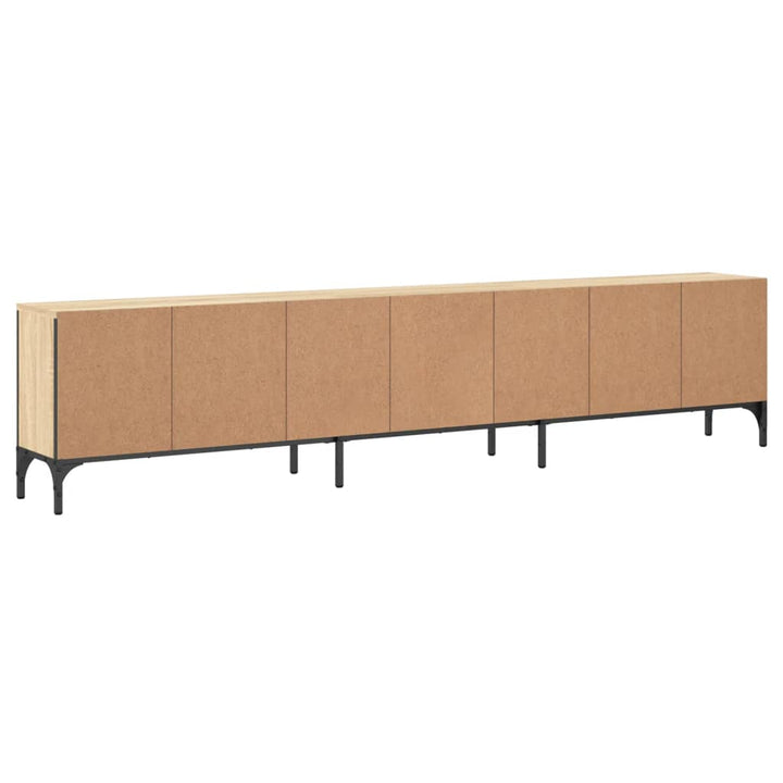 Tv-Bänk Med Låda Sonoma-Ek 200X25X44 Cm Konstruerat Trä